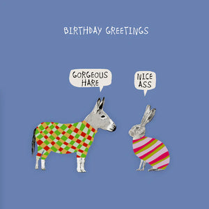 Gorgeous Hare Birthday Card