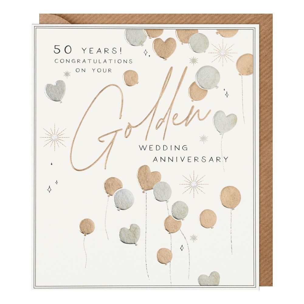 50th Golden Wedding Anniversary Card