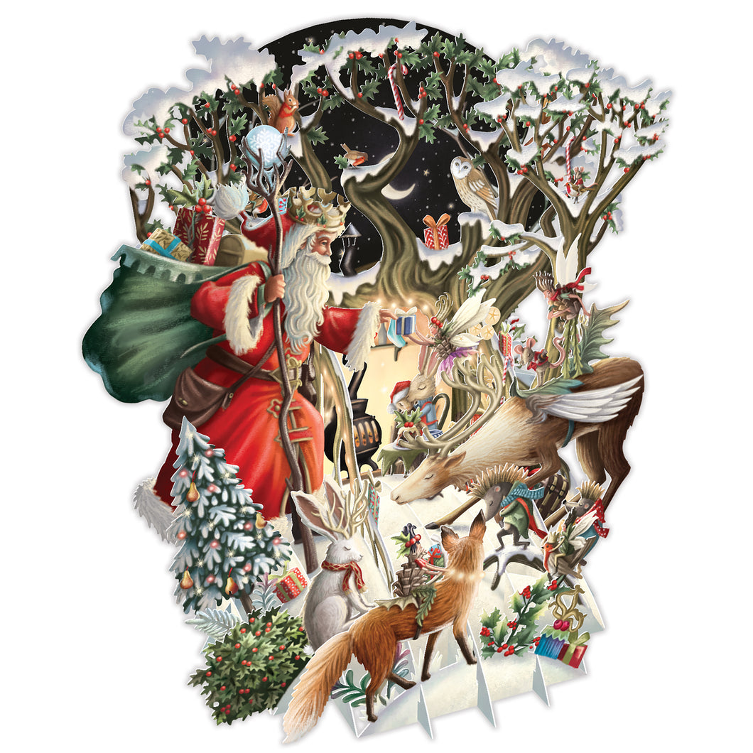 3D Stand Up & Stand Out Santa’s  Woodland Christmas Card