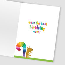 Load image into Gallery viewer, Squirrel &amp; Fox 5th Birthday Card With Number 5 Temporary Tattoo
