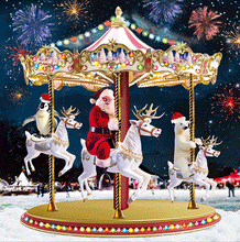 Load image into Gallery viewer, Carousel Christmas Lenticular 3D Card
