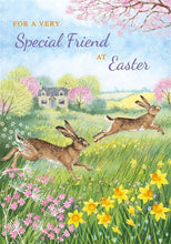 Load image into Gallery viewer, Frolicking Hares Special Friend Easter Card
