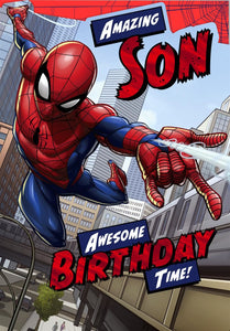 Marvel Spider-Man Son Birthday Card