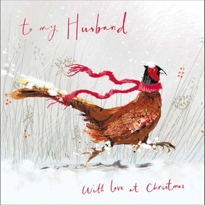 Pheasant  Husband Christmas Card