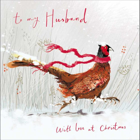 Pheasant  Husband Christmas Card