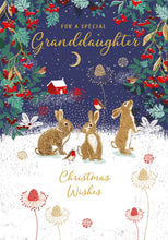 Load image into Gallery viewer, Granddaughter Rabbits Christmas Card
