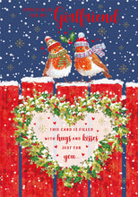 Load image into Gallery viewer, Girlfriend Robins on Fence Christmas Card

