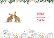 Load image into Gallery viewer, Both of You Hares Christmas Card

