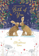 Load image into Gallery viewer, Both of You Hares Christmas Card
