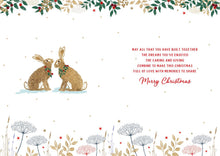 Load image into Gallery viewer, Daughter &amp; Son-in-Law Hares Christmas Card
