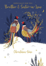Load image into Gallery viewer, Brother &amp; Sister-in-Law Pheasant Christmas Card
