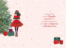 Load image into Gallery viewer, Daughter Girl with Presents Christmas Card
