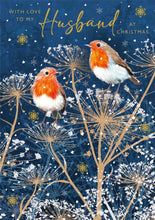 Load image into Gallery viewer, Husband Robins Christmas Card
