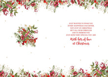 Load image into Gallery viewer, Floral Daughter Christmas Card
