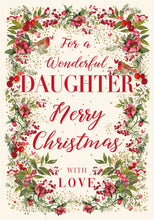 Load image into Gallery viewer, Floral Daughter Christmas Card
