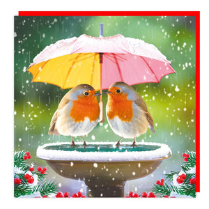 Robin Christmas Lenticular 3D Card