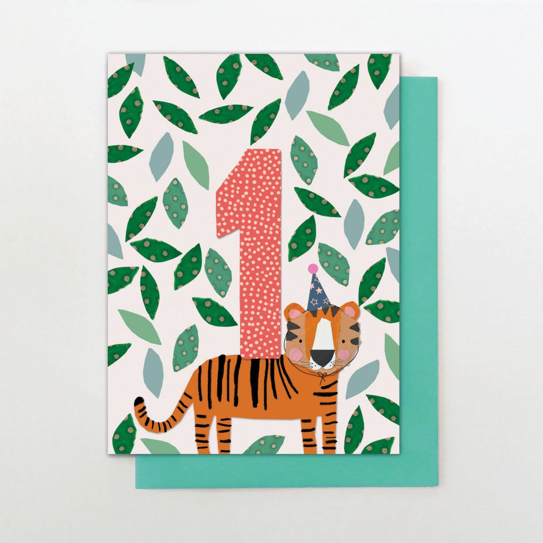 Tiger 1st Birthday Card