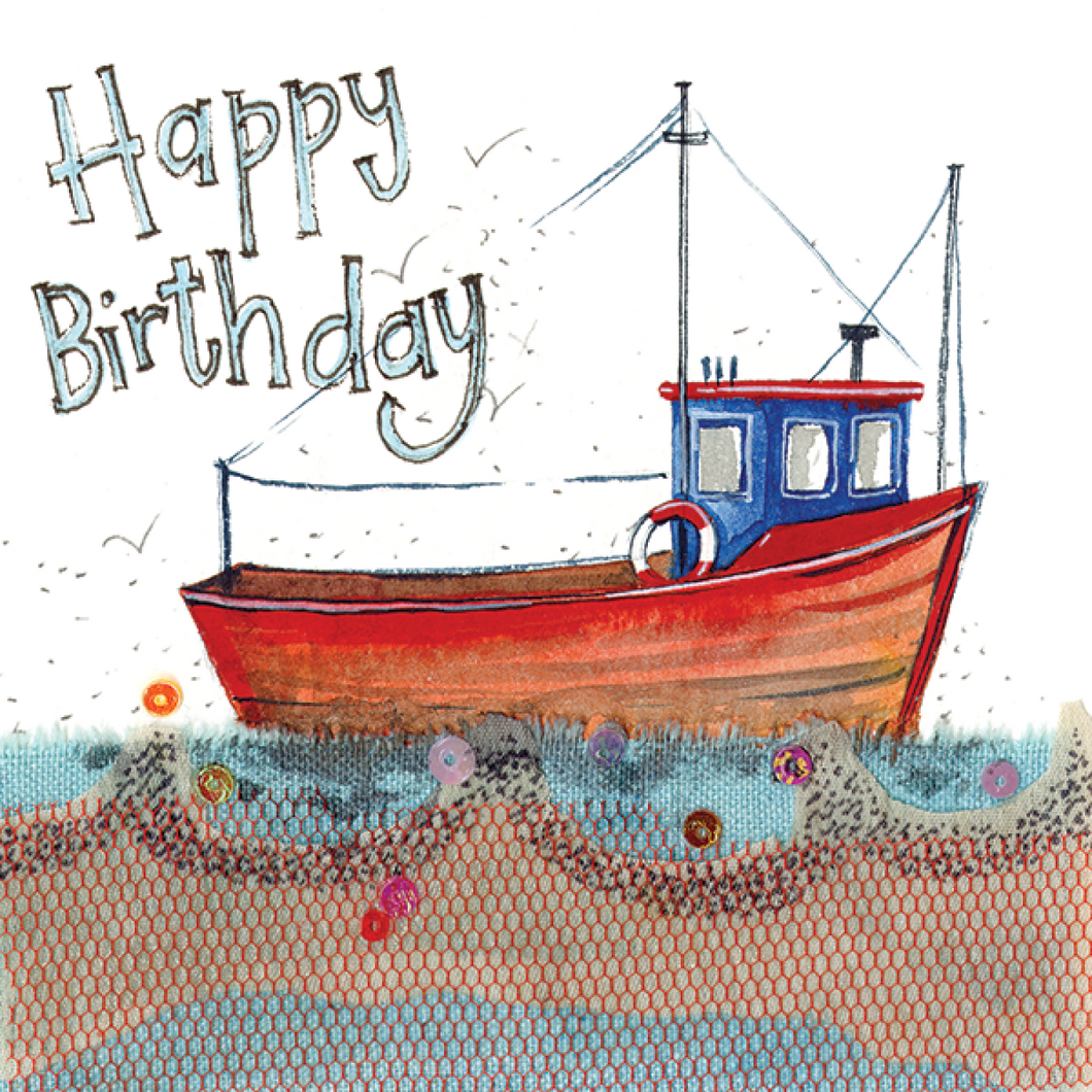 Fishing Boat  Birthday Card