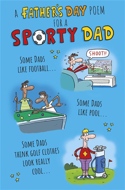 Cartoon Sporty Dad Father’s Day Card