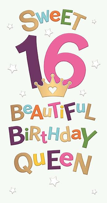 Sweet 16th Birthday Card