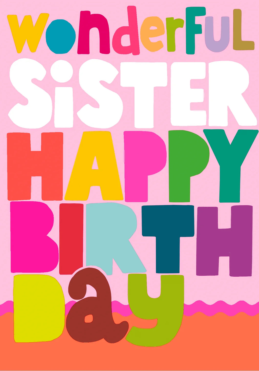 Wonderful Sister Birthday Card