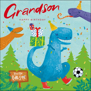 Dinosaur Grandson Birthday Card