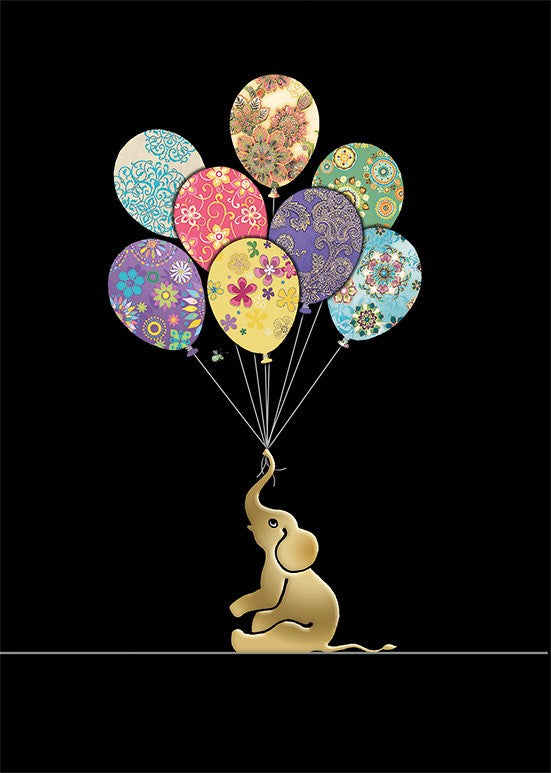 Elephant Balloons Card