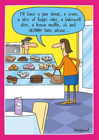 Skinny Latte Humour Card
