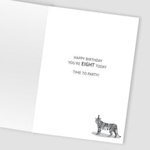 Load image into Gallery viewer, Wild Cats 8th Birthday Card
