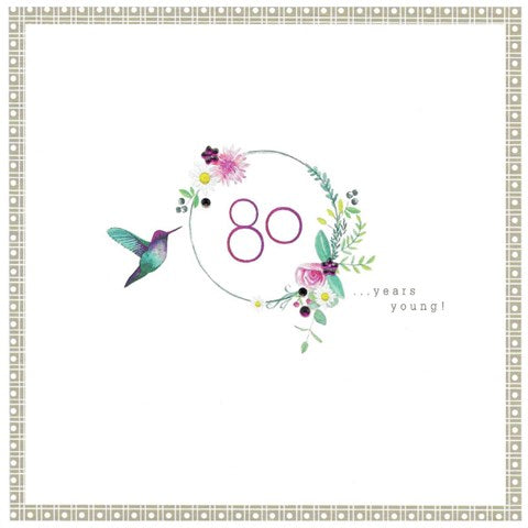 Hummingbird 80th Card