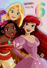 Load image into Gallery viewer, Disney Princess 6th Birthday Card
