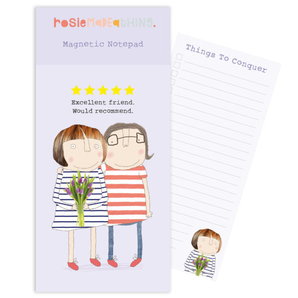 Excellent Friend Magnetic Notepad By RosieMadeAThing