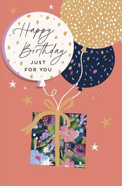 Balloons and Presents Birthday Card