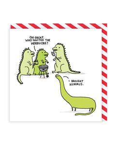 Herbivore Dinosaurs Humour Blank Card