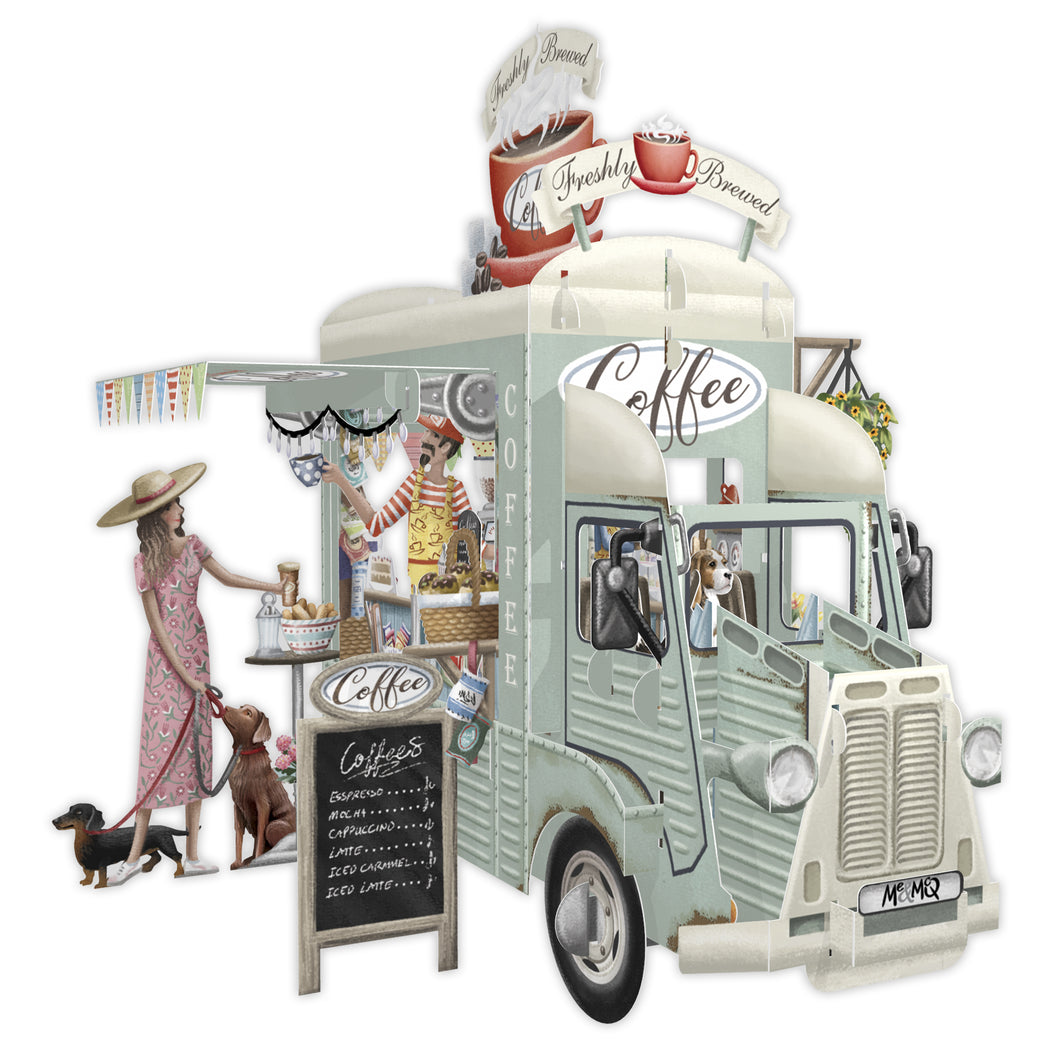 Coffee Truck 3D Stand Up & Stand Out Card