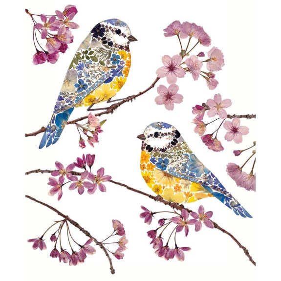 Blue Tits And Blossom Card