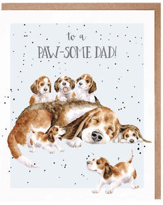‘Paw-some Dad’ Dog Card by Wrendale Designs