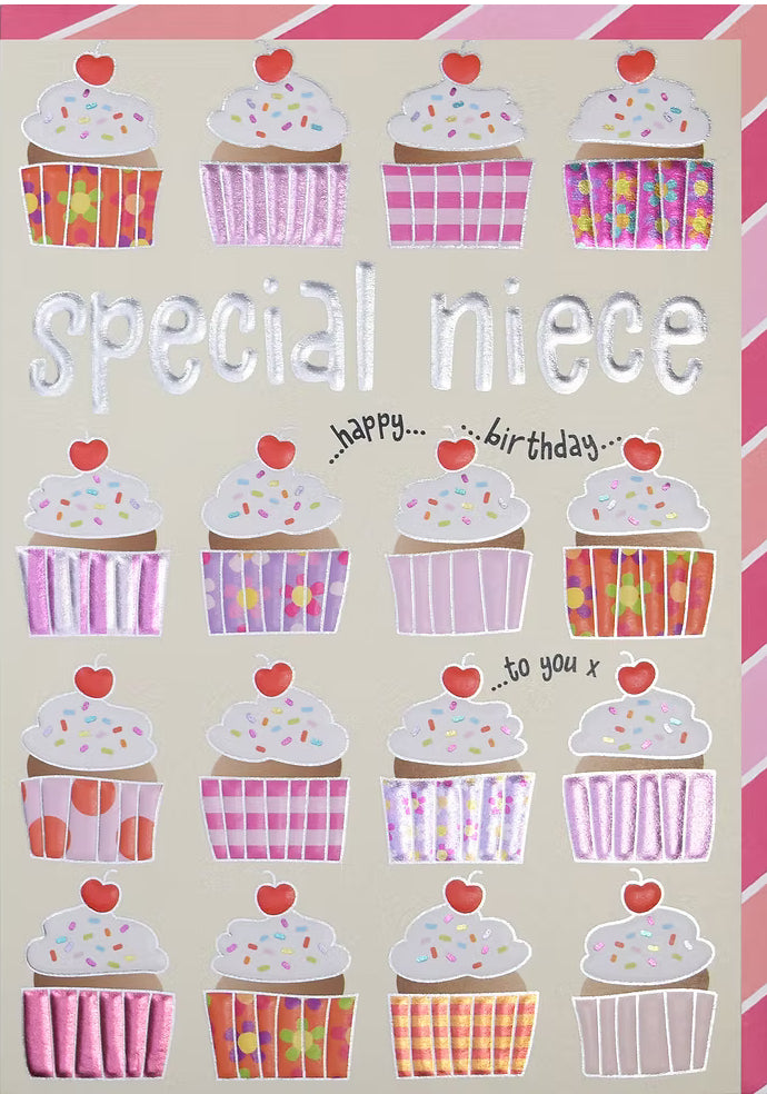 Special Niece Cupcake Birthday Card