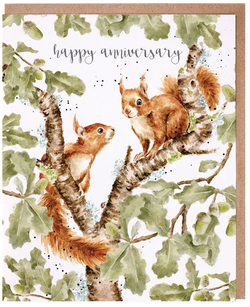 Squirrel Anniversary Card by Wrendale Designs