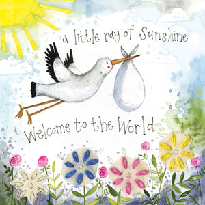 Little Ray Of Sunshine New Baby Card by Alex Clark
