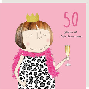 50 Years Of Fabulous 50th Birthday Card By RosieMadeAThing