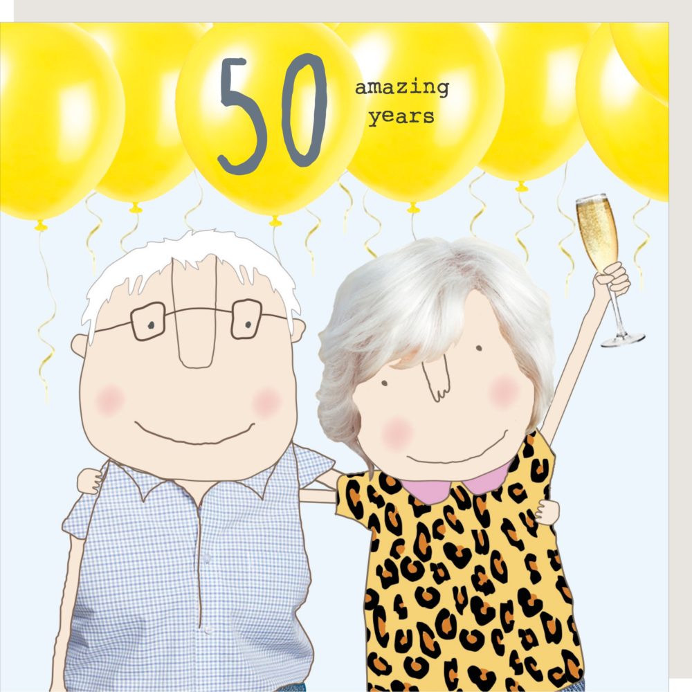 50th Golden Wedding Anniversary Card By RosieMadeAThing