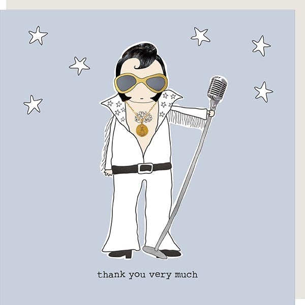 Elvis Presley Thank You Card By RosieMadeAThing