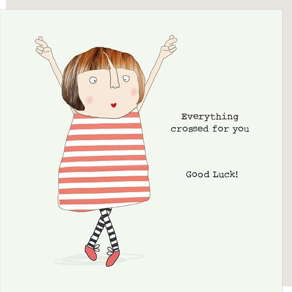 Everything Crossed Good Luck Card By RosieMadeAThing