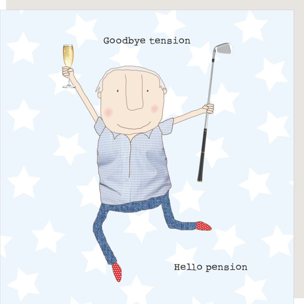 Hello Pension Retirement Card By RosieMadeAThing