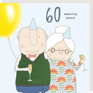 60th Diamond Wedding Anniversary Card By RosieMadeAThing