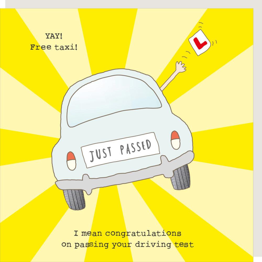 Congratulations Passing Driving Test Card By RosieMadeAThing