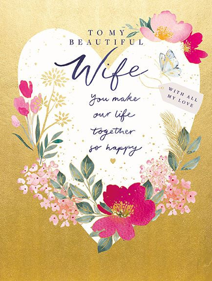 Beautiful Wife Birthday Card