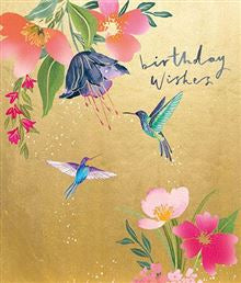 Hummingbirds Birthday Card