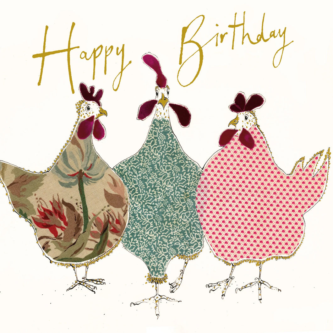 Happy Birthday Hens Blank Card